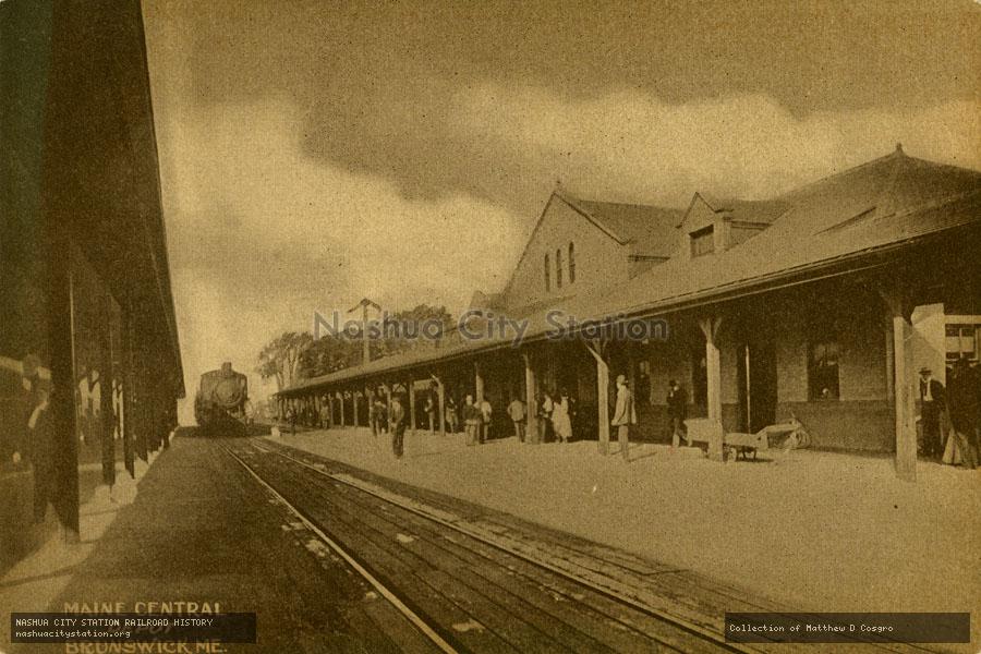 Postcard: Maine Central Depot, Brunswick, Maine